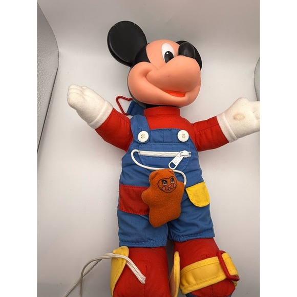 Mickey Mouse Vintage Mattel Disney Learn To Dress Me Doll 1989 VTG Toy - Picture 4 of 10